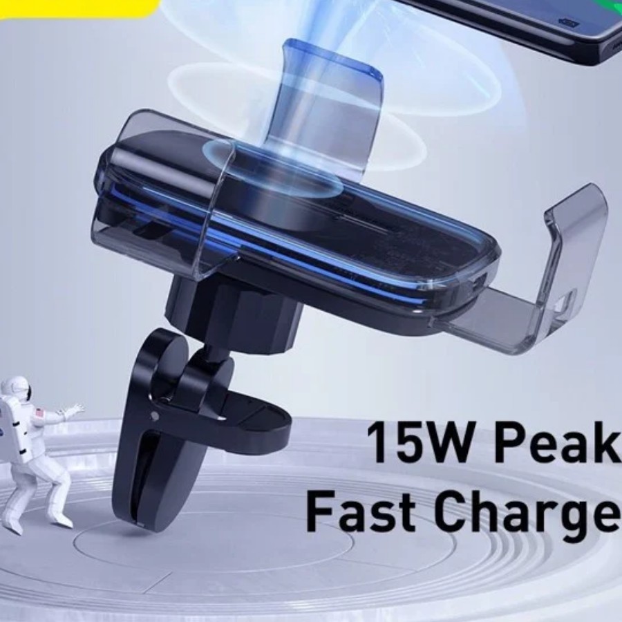 Bộ đế giữ điện thoại tích hợp sạc nhanh không dây dùng cho xe hơi Baseus Explore Wireless Charger Gravity Car Mount