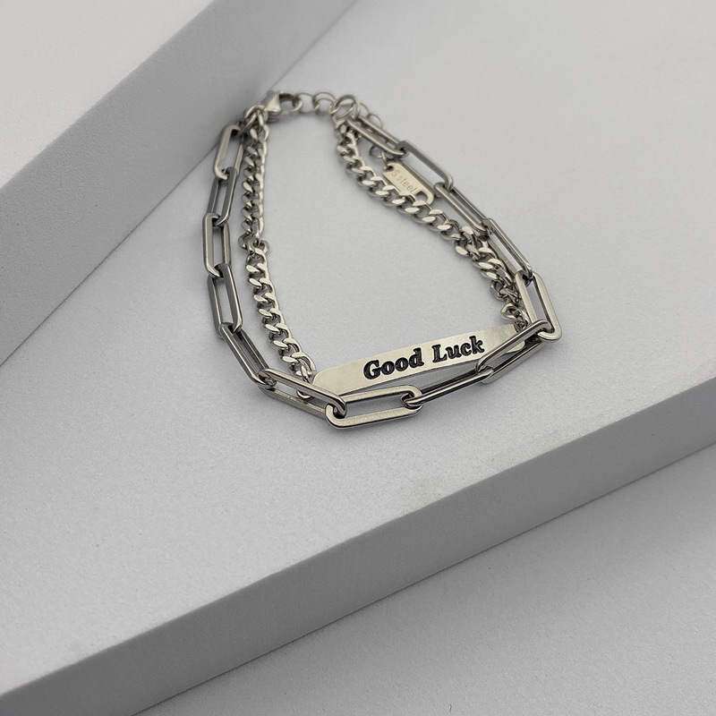 Unisex Choker Bracelet Pendant Long korean hiphop Stainless steel does not rust, does not fade, anti allergy