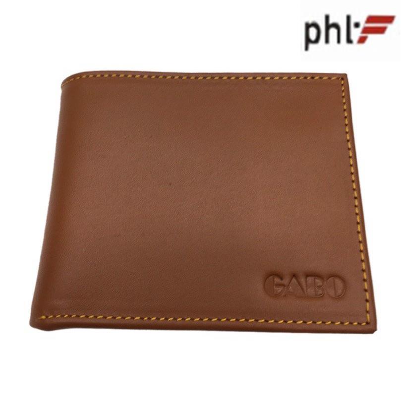 Ví nam da bò thật chân kim kiểu ngang hiệu HCM VDB3016 vàng bò
