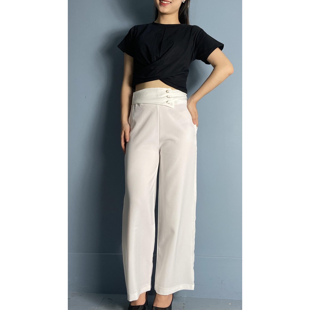 Quần Ống Suông Cạp Dây