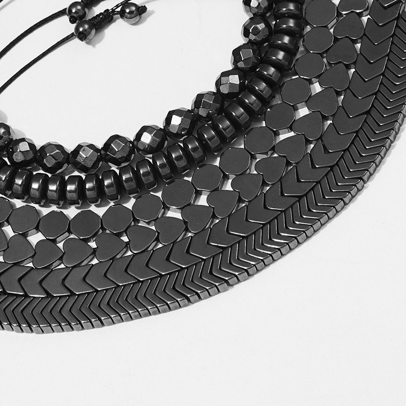 Vòng Tay Đá Hematite Màu Đen Thời Trang Giảm Mệt Mỏi
