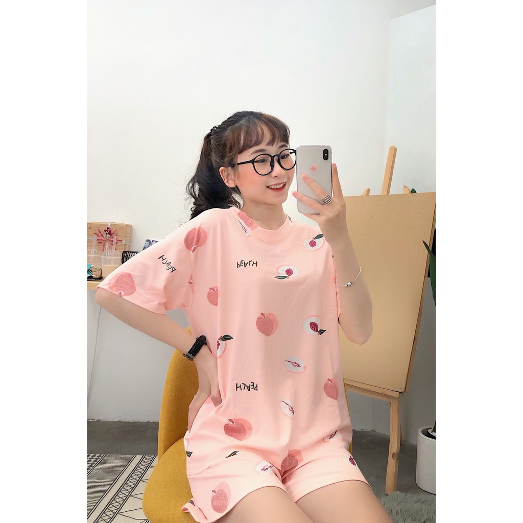 Đồ bộ nữ cộc tay - mặc nhà - chất thun sữa mềm mại co giãn | BigBuy360 - bigbuy360.vn