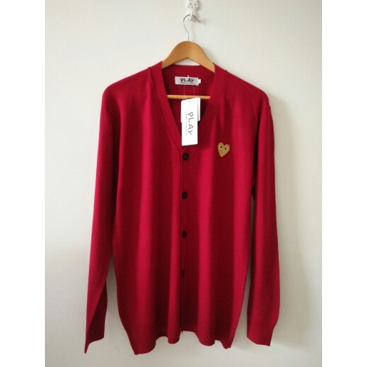 Áo khoác cardigan dệt kim cổ chữ v thêu hình trái tim thời trang cho nữ