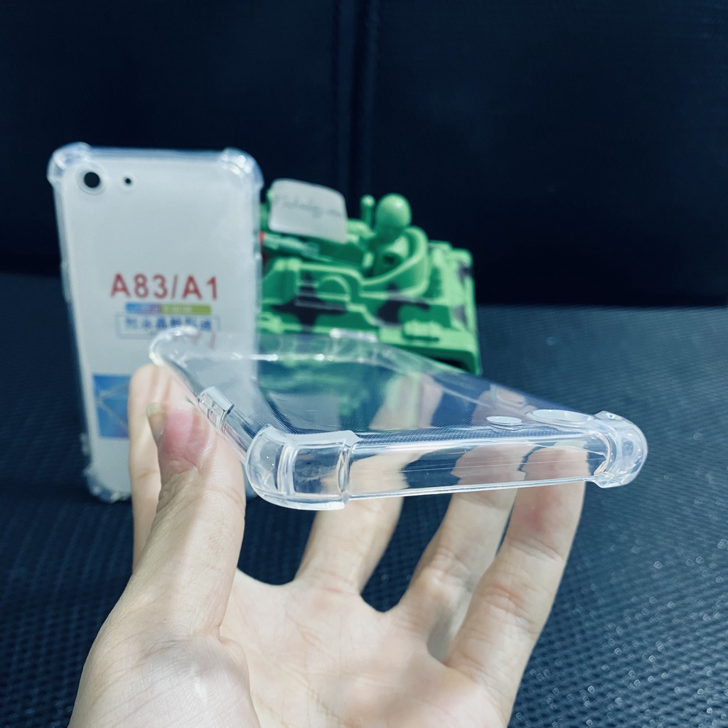 Ốp lưng chống sốc Oppo A83 trong suốt dày dặn, cao cấp, bo 4 góc chống va đập