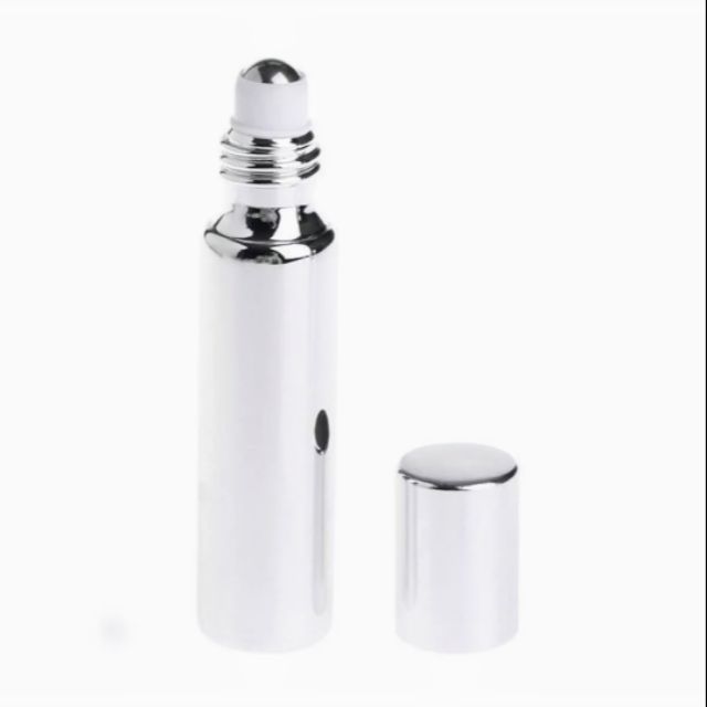 10m/5ml Chai bị lăn thép không rỉ chiết tinh dầu đựng nước hoa, lọ chai thủy tinh trắng như gươn  hot boy Sài
