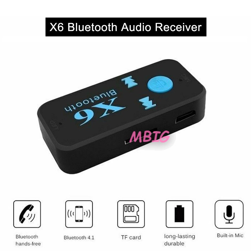 MG Wireless Bluetooth 3.5mm AUX Audio Stereo Music A2DP Car Handsfree Receiver Adapter @vn