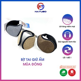 Bịt tai nỉ lót lông giữ ấm khi đi đường - đồ bông chụp tai chống lạnh dày dặn, màu sắc kích thước phù hợp cả nam và nữ
