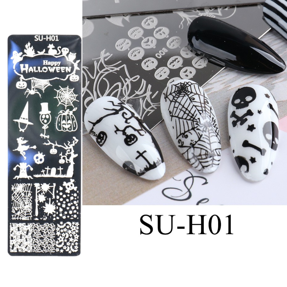 Khuôn in trang trí móng tay họa tiết hoa tuyết xinh xắn tiện dụng