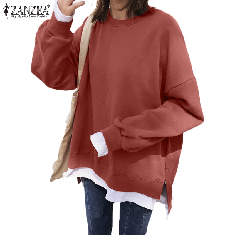 Áo ZANZEA tay dài phối màu sành điệu cho nữ