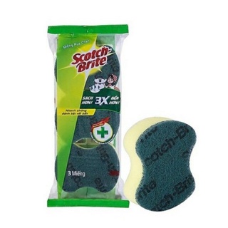 Miếng Rửa Chén Bát SCOTCH BRITE 3M (Bịch 3 Miếng)