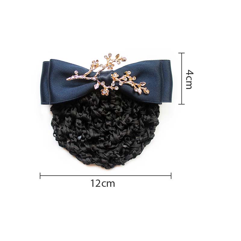 Kẹp lưới búi tóc đính đá có thể tháo rời phong cách Pháp cho nữ