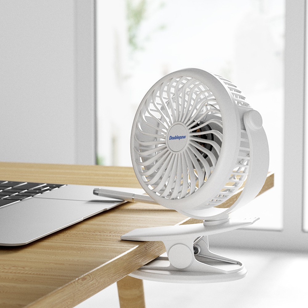 Quạt mini sạc điện để bàn Doublepow- Pin 2000 mAh- thời gian sử dụng liên tục từ 3-5 liên tục - Bảo hành chính hãng 12 | BigBuy360 - bigbuy360.vn