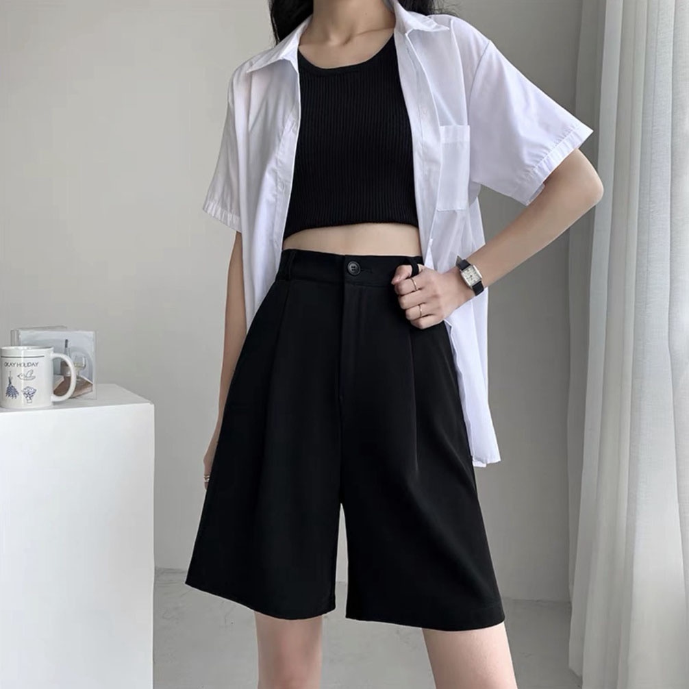 Quần Short Nữ Ống Rộng Mặc Nhà Chất Tuyết Mưa Xinh Xắn, Quần Lửng Ống Rộng Cân Nặng Từ 40kg - 65kg m228