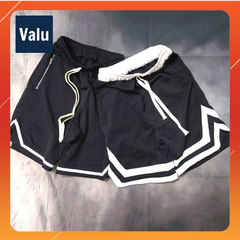 COMBO (Quần short 2v + Quần short 1v vline) unisex - Quần short thun nam nữ thể thao ống rộng tập gym | Valu Store