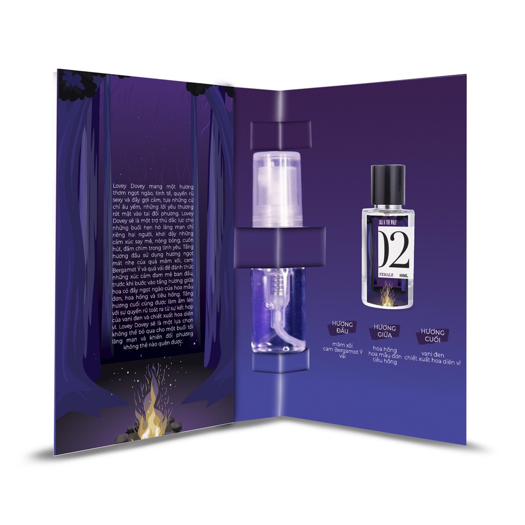 Nước hoa nữ thơm lâu chính hãng Lovey Dovey Eau De Parfum chai 2ml nhỏ gọn - LOLI & THE WOLF | BigBuy360 - bigbuy360.vn