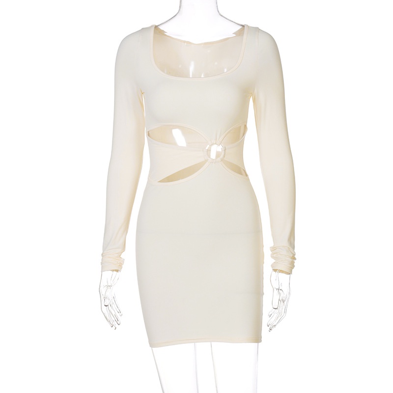 Đầm Dài Tay Cổ Vuông Thiết Kế Xinh Xắn Thời Trang Dành Cho Nữ