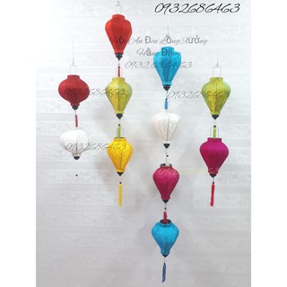 Combo 11 đèn lồng hội an size 20cm trang trí