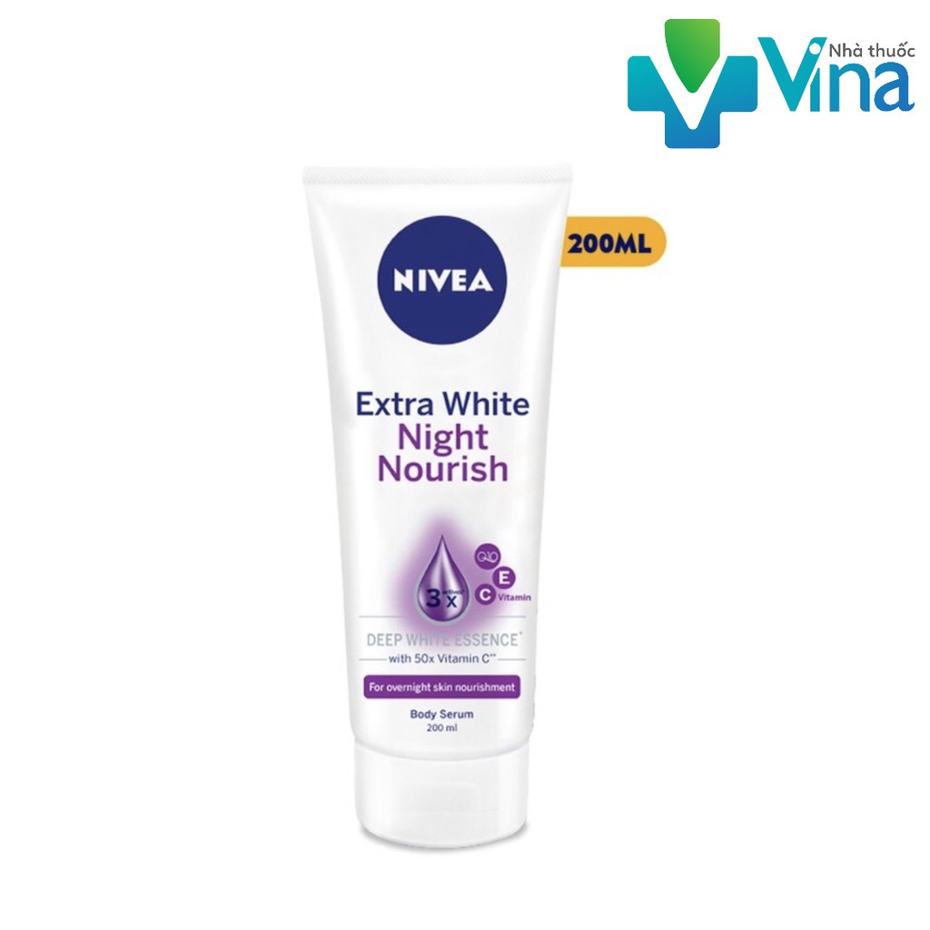 Tinh chất dưỡng thể dưỡng trắng Nivea ban đêm 200ml