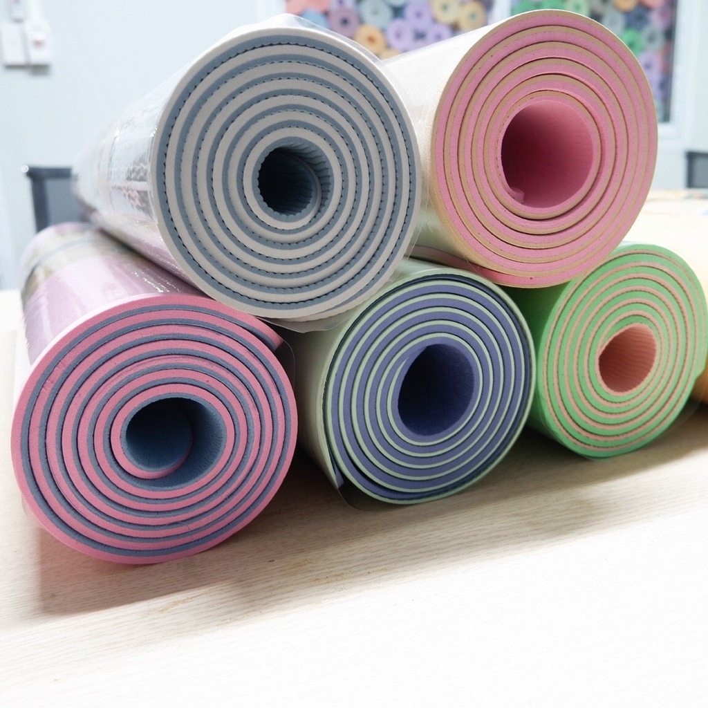 Thảm Tập Yoga TPE 2 Lớp 6mm Cao Cấp Chống Trượt - Hàng Loại 1 Chất Lượng Tuyệt Vời