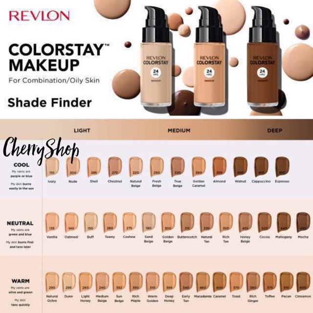 [Giá Sốc/Hàng Mỹ] Kem Nền Revlon Colorstay Makeup 24hrs (30ml) Mẫu cũ và Mẫu mới