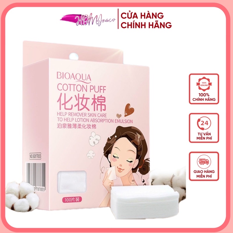 BÔNG TẨY TRANG BIOAQUA Siêu Mỏng Mịn