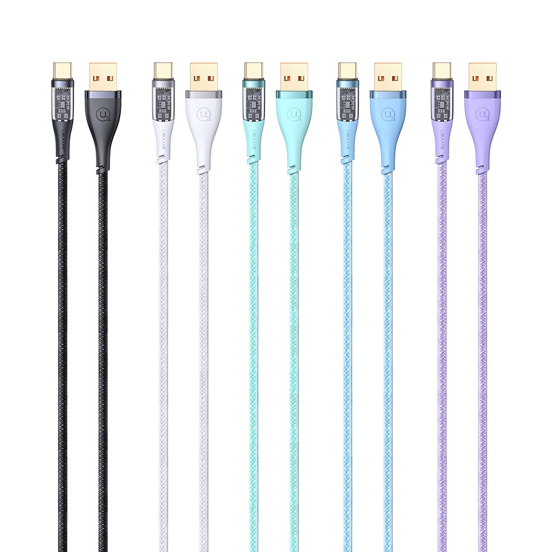 USAMS 100W 1.2M  Dây Cáp Sạc Nhanh USB Type C  Cho Notebook / Điện Thoại / Máy Tính Bảng