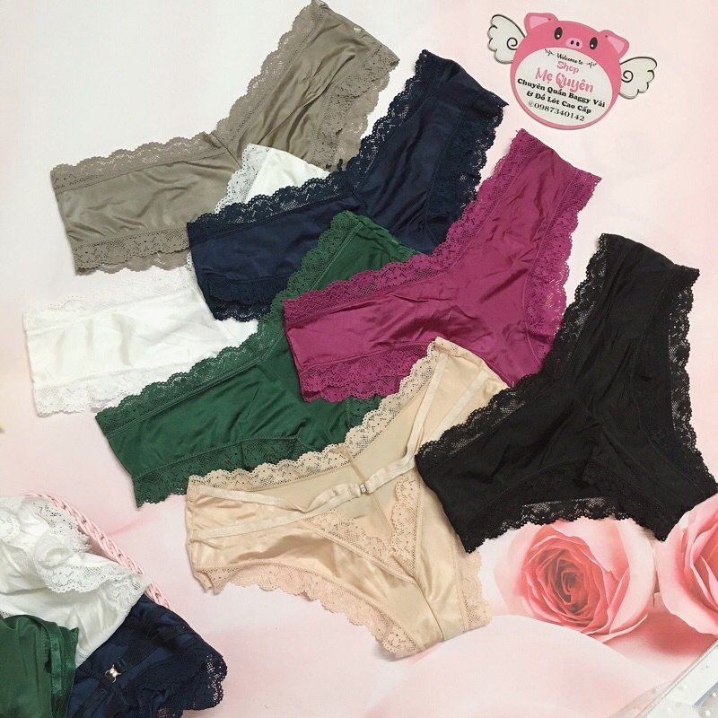Quần lót nữ gợi cảm, chất liệu thun lạnh phối ren hở mông sexy mã 3098