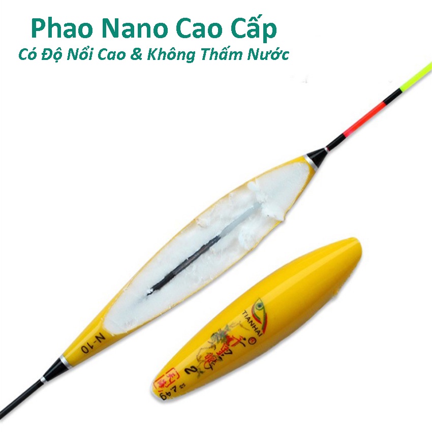 Combo 3 phao câu đài nano siêu nhạy cao cấp N-10 chống mỏi mắt lóa mắt có độ đồng tâm cao, tặng 03 chân cắm phao cao cấp