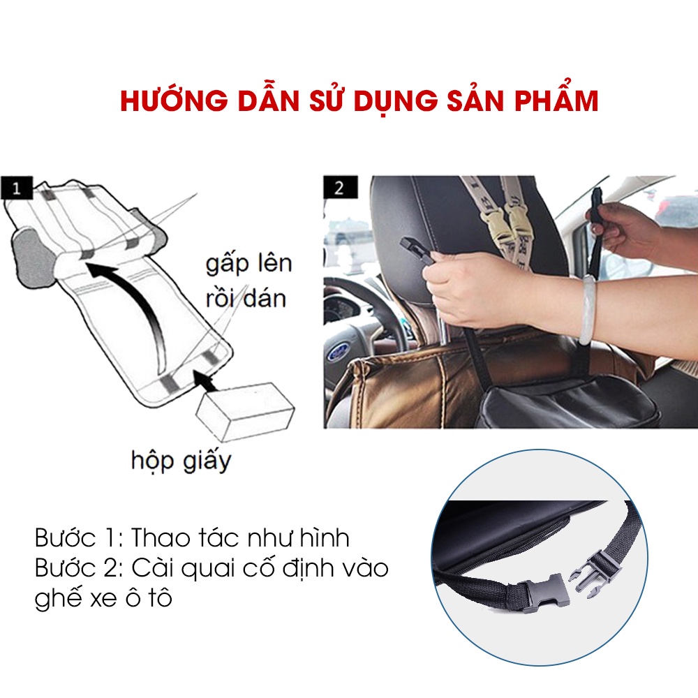 Túi treo đồ sau ghế ô tô Tâm Luân, khoang đồ rộng, có lớp cách nhiệt chuyên dụng