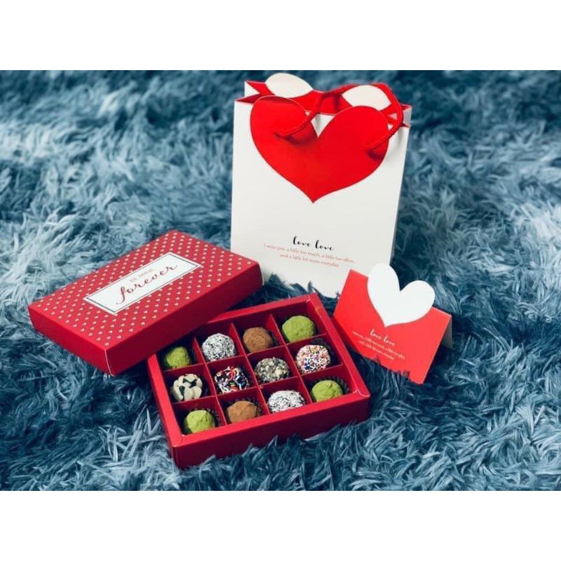 Hộp Socola Valentine 12 viên - Quà tặng Valentine