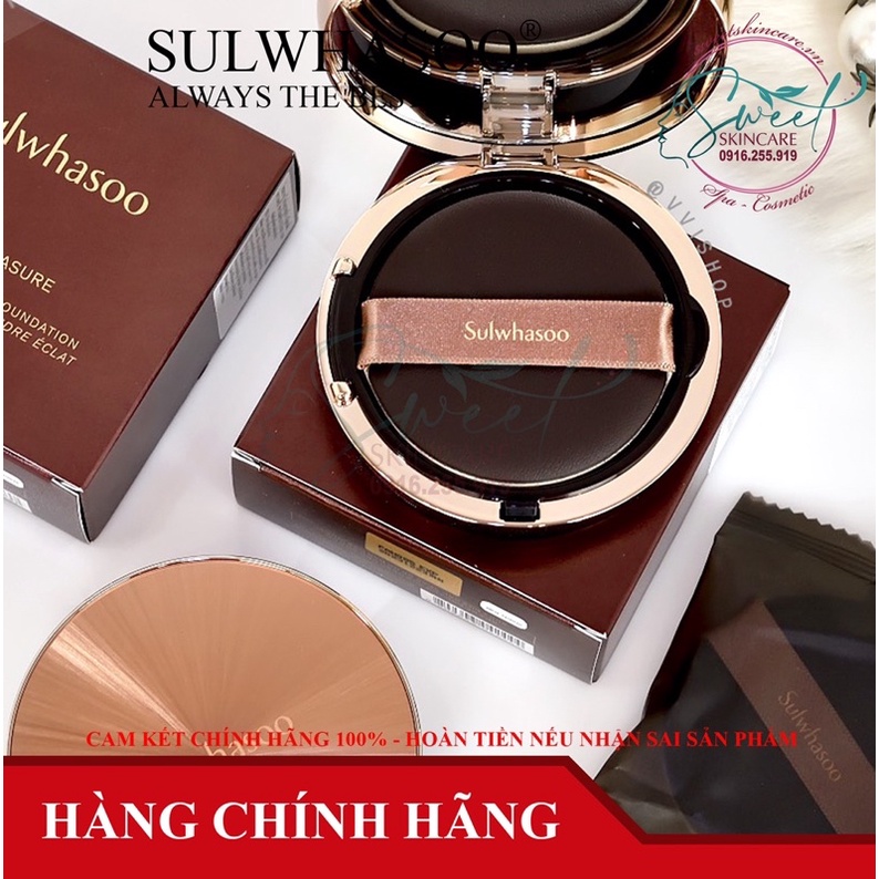 Phấn Phủ Thông Đỏ Sulwhasoo Timetreasure Radiance Powder Foundation Mịn Như Nhung , Cho Làn Da Láng Mịn Như Mong Đợi