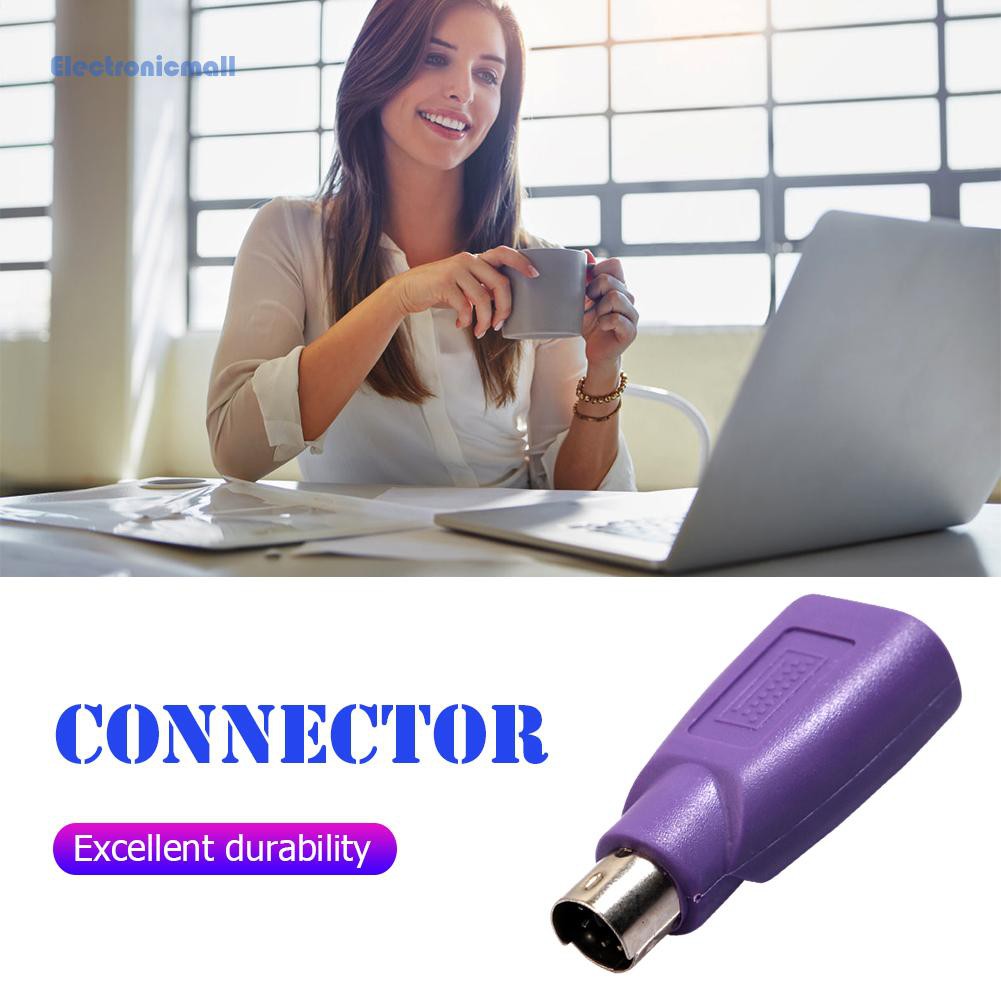 Set 2 / 5 Đầu Chuyển Đổi Cổng Cắm Ps2 Male Sang Usb Female Tiện Dụng