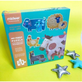 BỘ XẾP HÌNH ĐỘNG VẬT MOM & BABY MIDEER 36 MIẾNG
