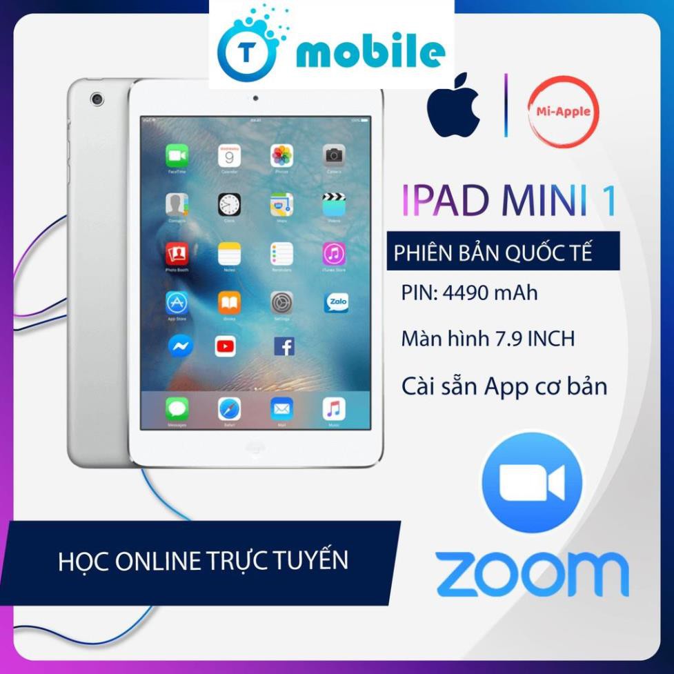 Máy tính bảng iPad Mini 1 wifi chính hãng Apple qua sử dụng BH 6 THÁNG 1 ĐỔI 1 TẠI NHÀ TẶNG CL BAO DẠ | BigBuy360 - bigbuy360.vn