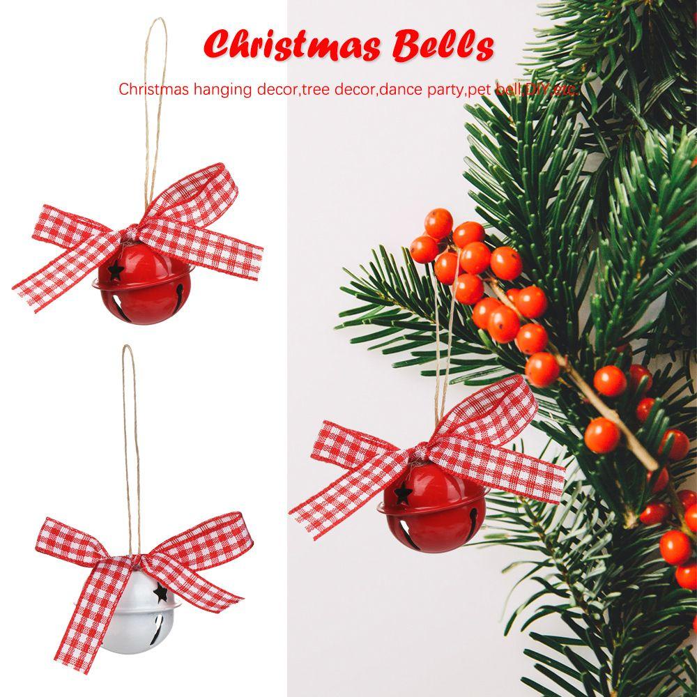 Set 6 Chuông Giáng Sinh Bằng Kim Loại 4cm DIY Dùng Để Trang Trí
