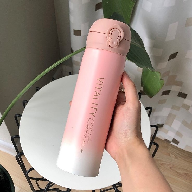 Bình Giữ Nhiệt Fashion 450ml, Tặng Kèm Sticker 2D, DQmart