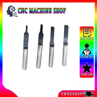 Hộp 10 mũi cnc alu bán nguyệt 3.175 lưỡi 1.5 - 2.0 - 3.0 lắp máy cnc