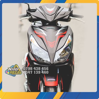 Tem Rời xe Air Blade Chỉ cam đen/ đỏ đen