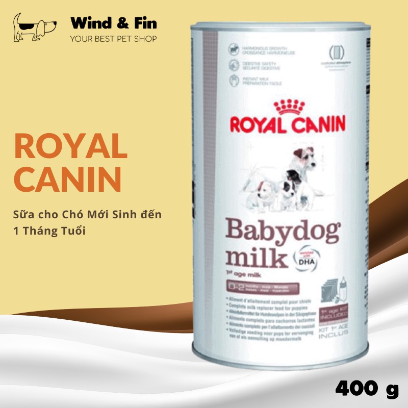 Sữa cho Chó Con ROYAL CANIN Baby Dog Milk 0-2 Tháng Tuổi 400g  - Sữa cho chó con - Luna Pet