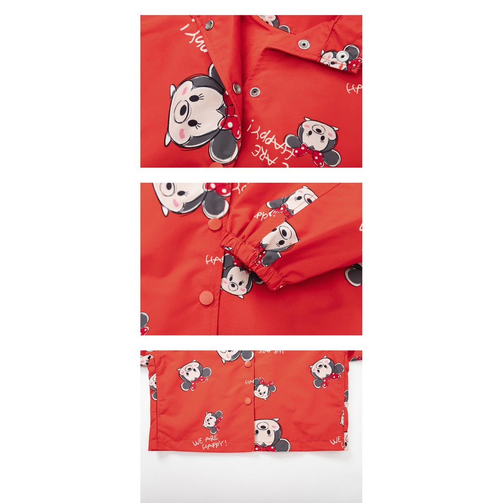 (3- 8 tuổi) Áo khoác kéo khóa có mũ màu đỏ chuột Mickey hãng Balabala 2105320020303
