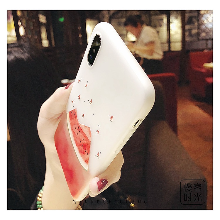 Ốp Điện Thoại Silicon Mềm Họa Tiết Dưa Hấu Mùa Hè Cho Iphone 11 8 12 13 xr