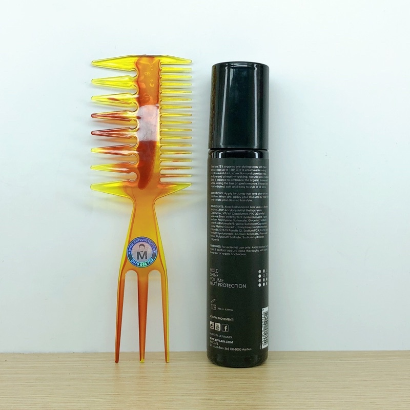 Xịt Dưỡng Tóc , Xịt Tạo Phồng Pre-Styling BY VILAIN Side Kick Zero 155ml - Hàng Chính Hãng + Lược Chải Tóc Texture
