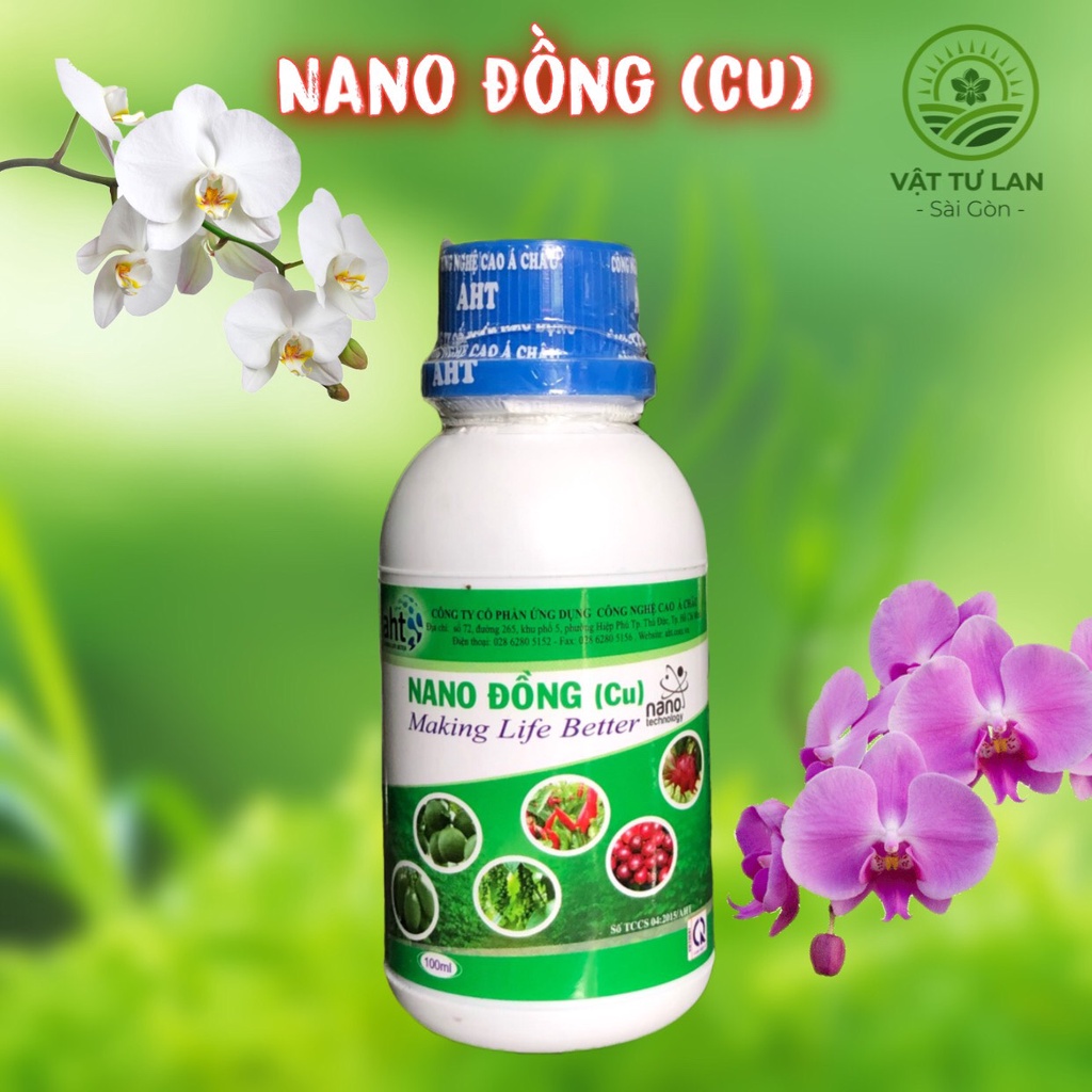 Chế phẩm cho cây Nano AHT - Đồng - 100ml