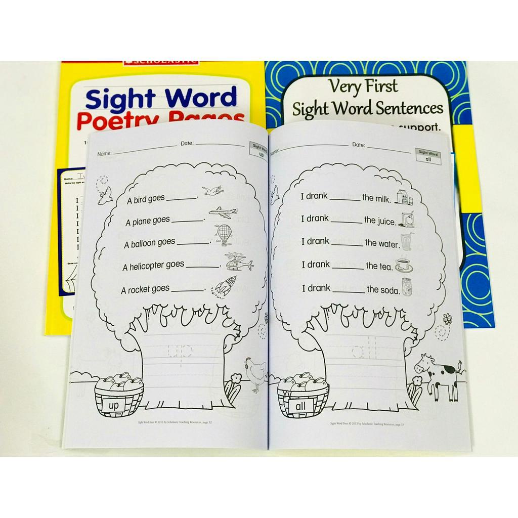 Sight word 4q - bản A4 đẹp