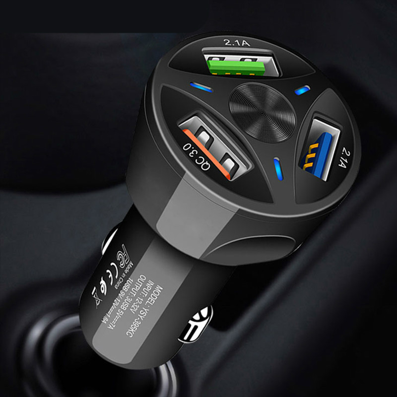 Tẩu Sạc Nhanh 3 Cổng Usb 12V 24v QC3.0 Cho Xe Hơi