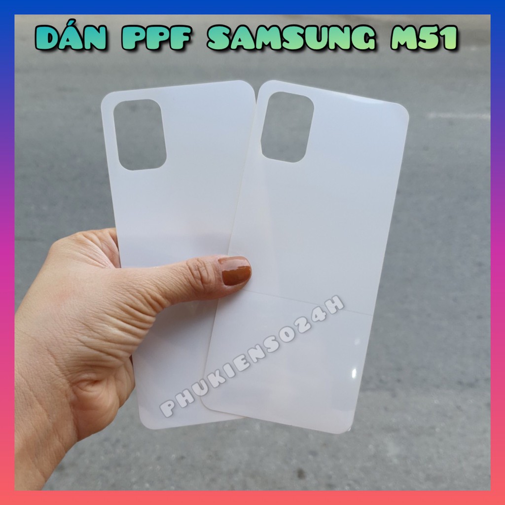 Miếng Dán Dẻo PPF Mặt Sau Lưng Samsung M54 5G M52 5G M51 M53 trong suốt ánh cầu vồng