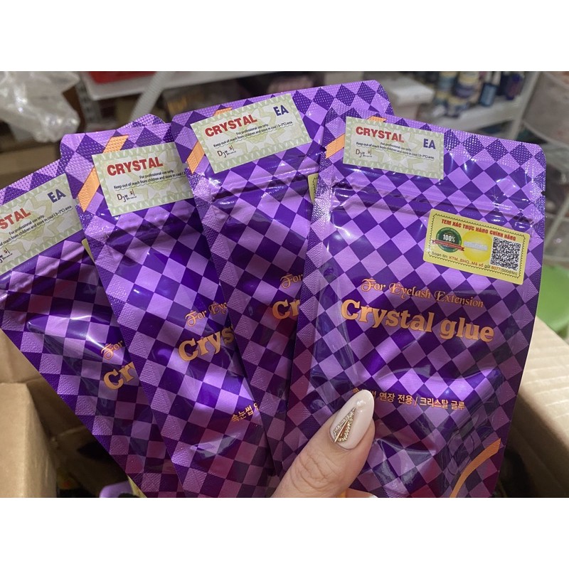 Keo nối mi crystal tím