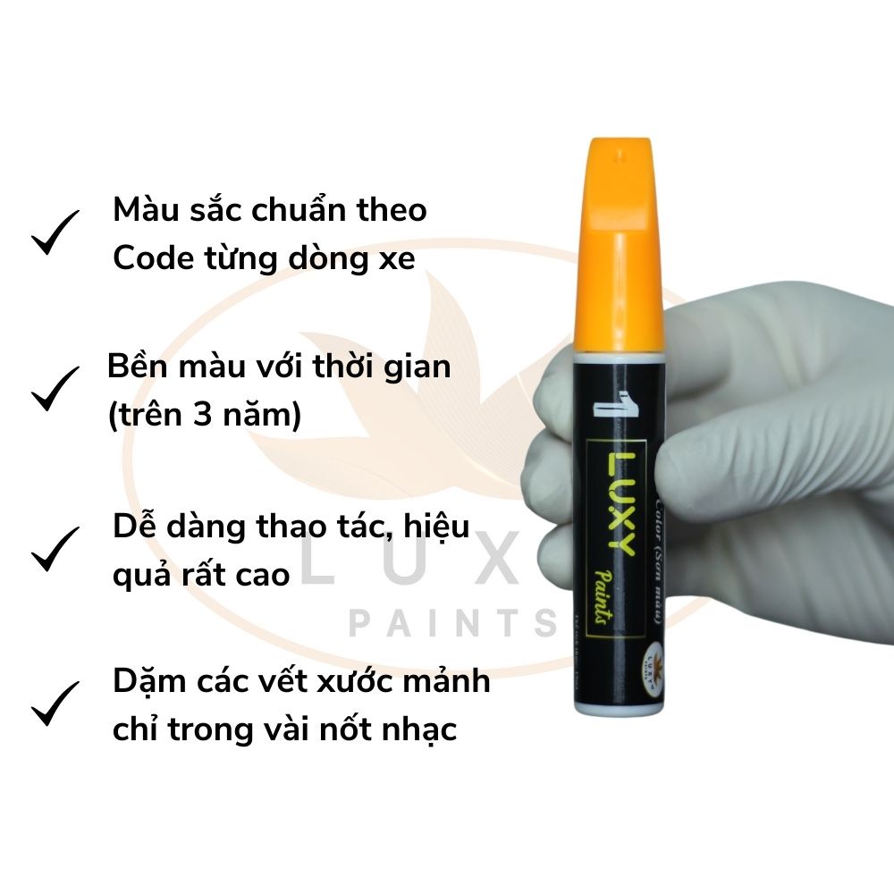 Bộ Kit Dặm Vết Xước Sơn Xe Ô Tô LUXYPAINTS Chuẩn Màu Tại Nhà, Bút Xoá Vết Xước Xe Ô Tô Bền Màu Tiện Lợi Hiệu Quả Cao