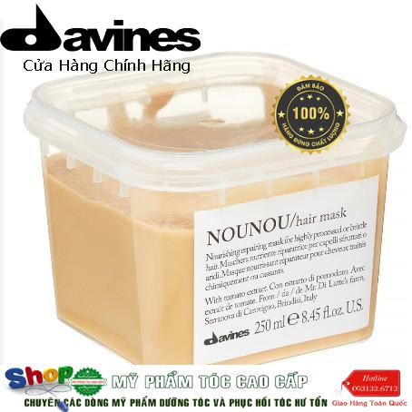 [Davines-Italia] Mặt nạ hấp tóc Nounou Davines chữa trị tóc hư tổn 250ml