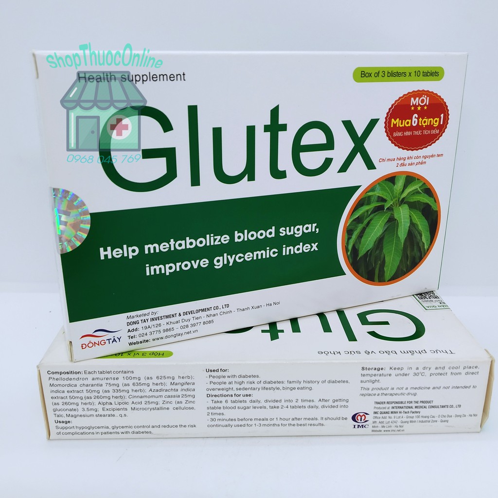 Glutex hỗ trợ đường huyết